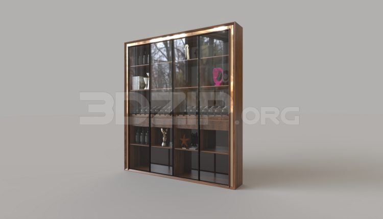 16209. Free 3ds Max Wine Cabinet Model Download (2)