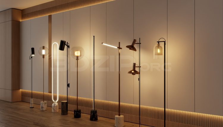 20042. Free 3ds Max Floor Lamp Model Download (2)