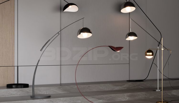 20044. Free 3ds Max Floor Lamp Model Download (2)