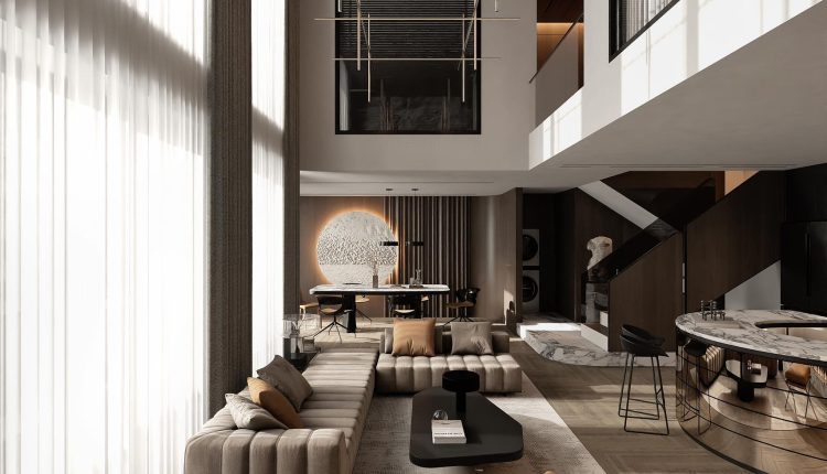 13785. 3ds Max Living Room – Kitchen Interior Model Download By Trung Hau Tran (16)