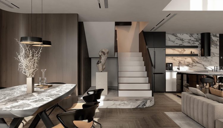 13785. 3ds Max Living Room – Kitchen Interior Model Download By Trung Hau Tran (19)