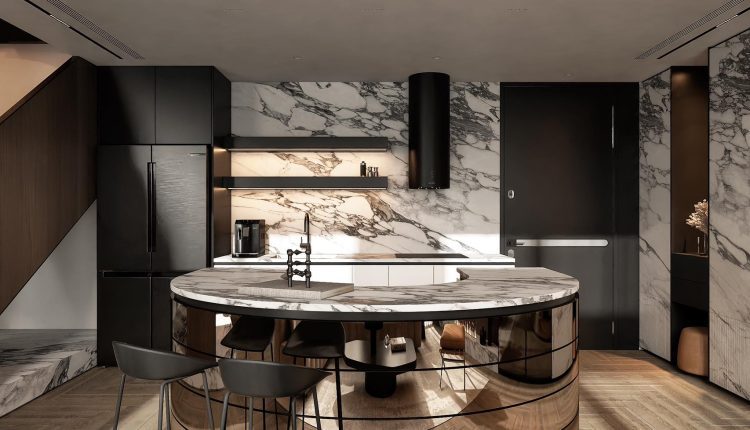 13785. 3ds Max Living Room – Kitchen Interior Model Download By Trung Hau Tran (6)