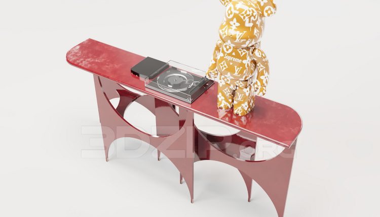 16219. Free 3ds Max Console Table Model Download (1)