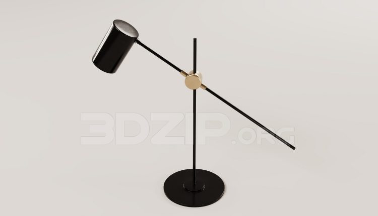 16236. Free 3ds Max Floor Lamp Model Download (1)