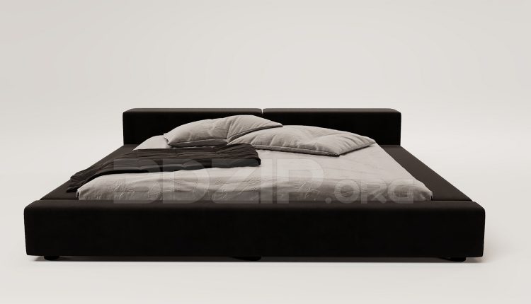 16237. Free 3ds Max Bed Model Download (1)