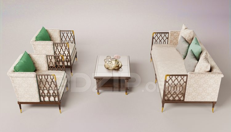 16254. Free 3ds Max Sofa Model Download (1)