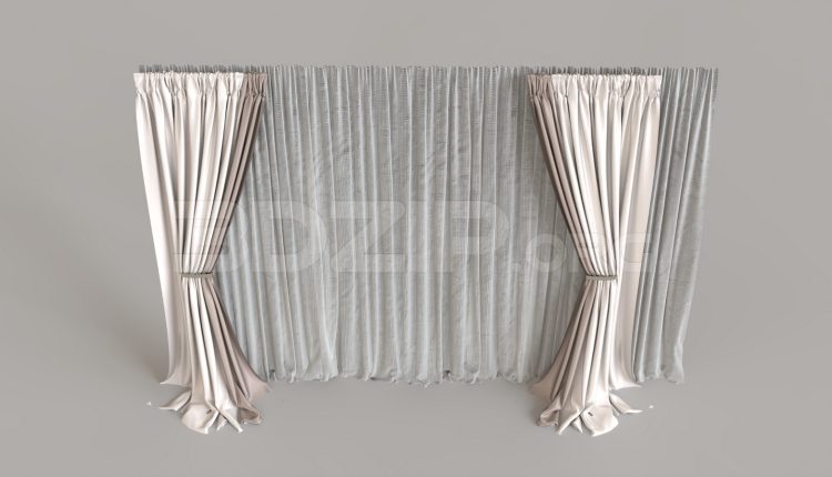 16262. Free 3ds Max Curtains Model Download (1)