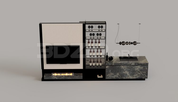 16265. Free 3ds Max Tv Wall Model Download (1)