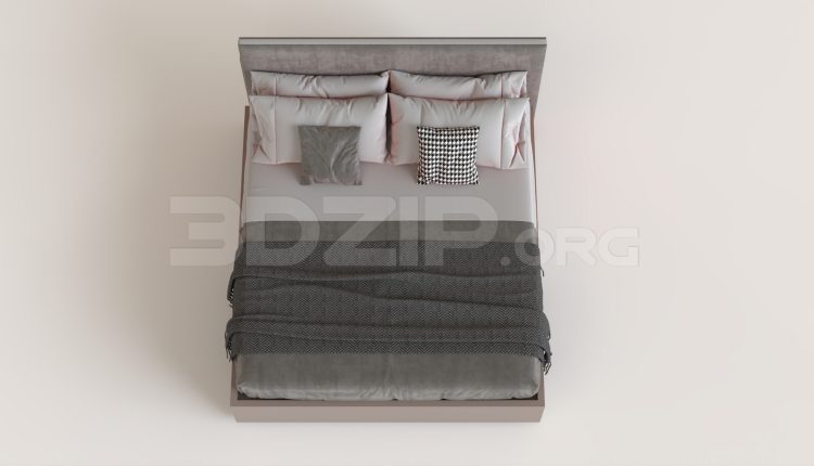 16269. Free 3ds Max Bed Model Download (2)