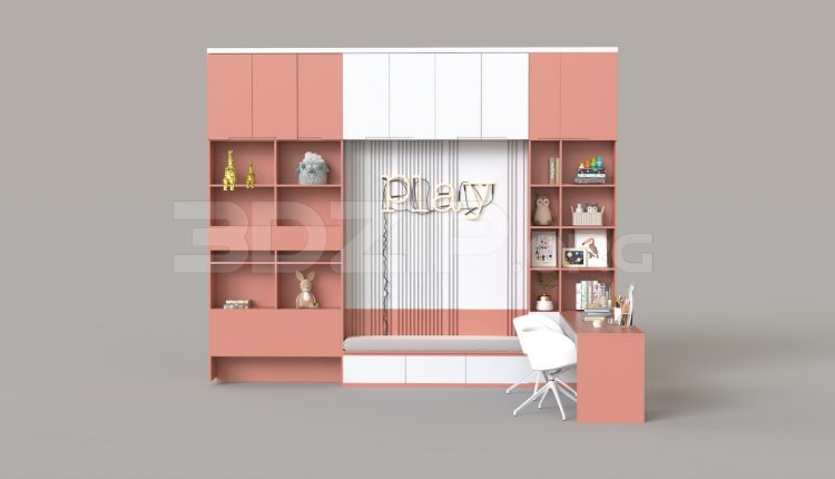 16271. Free 3ds Max Bookcase Model Download (2)