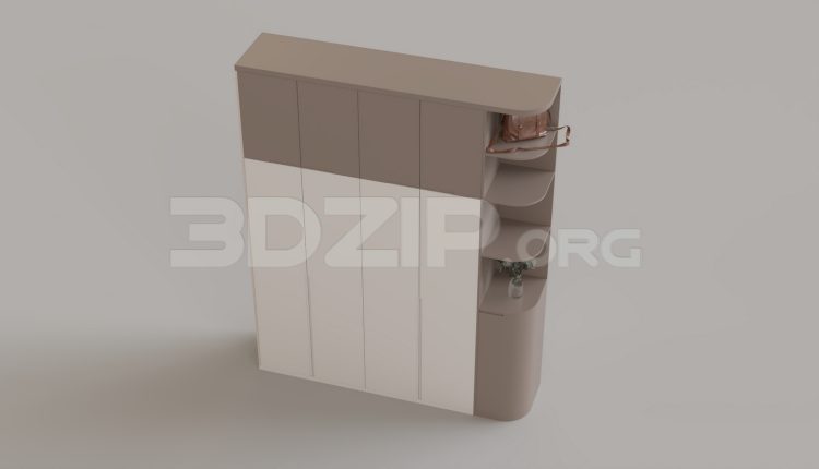 16272. Free 3ds Max Wardrobe Model Download (2)