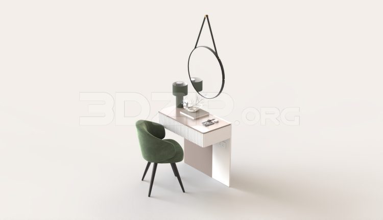 16274. Free 3ds Max Dressing Table Model Download (1)