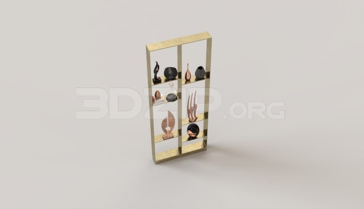 16285. Free 3ds Max Display Cabinets Model Download (1)