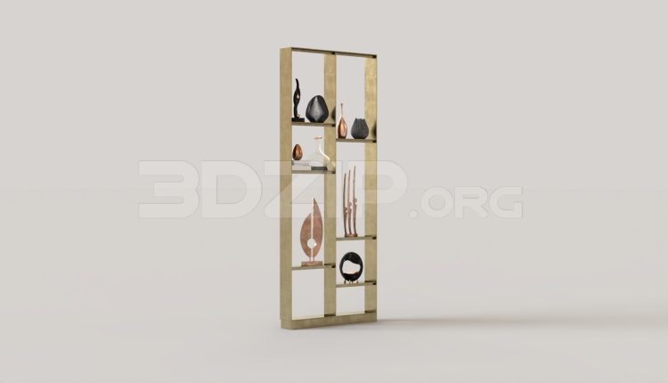 16285. Free 3ds Max Display Cabinets Model Download (2)