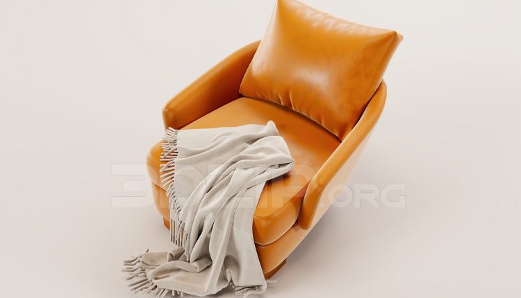 16306. Free 3ds Max Armchair Model Download (1)