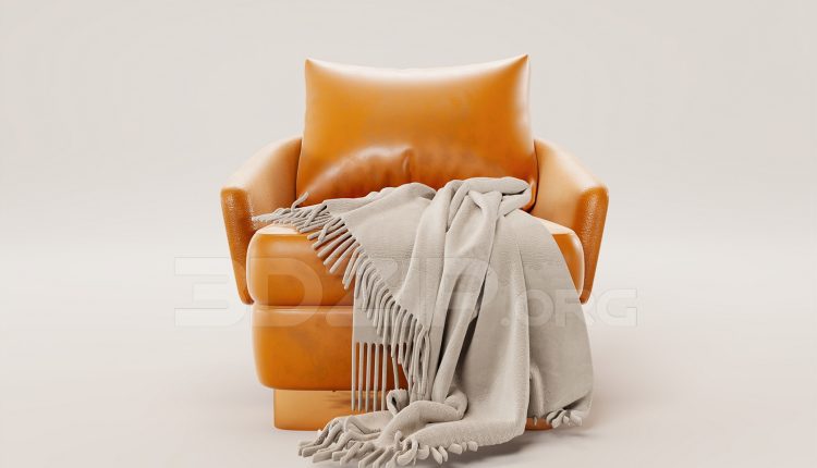 16306. Free 3ds Max Armchair Model Download (2)