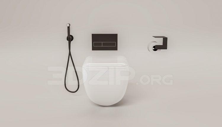 16314. Free 3ds Max Toilet Model Download (2)
