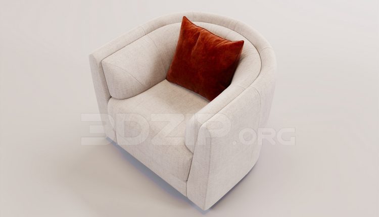 16344. Free 3ds Max Armchair Model Download (2)