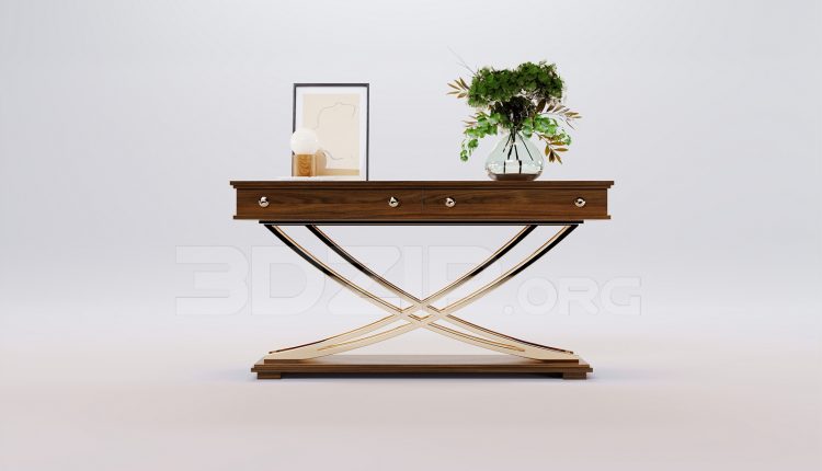 16348. Free 3ds Max Console Table Model Download (2)