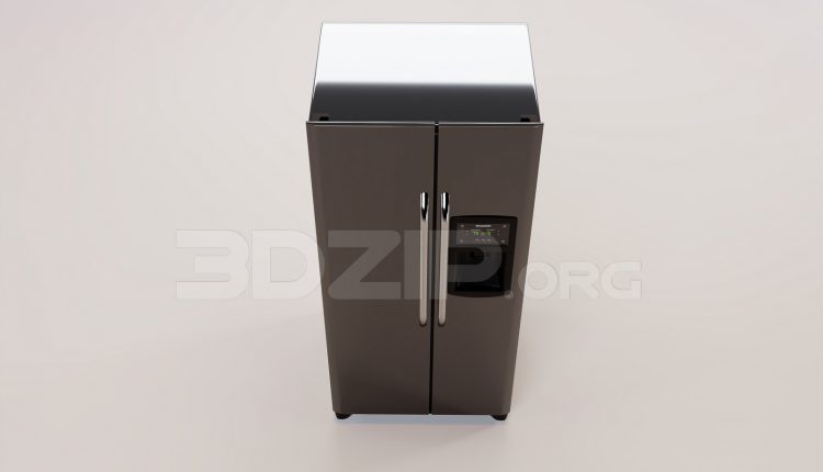16356. Free 3ds Max Refrigerator Model Download (1)