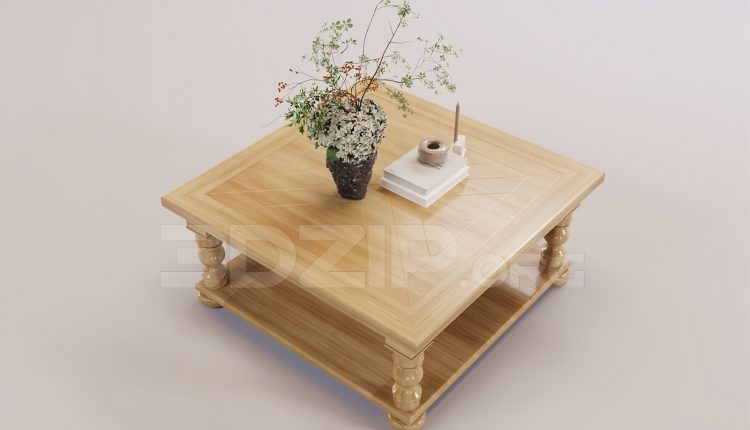 16366. Free 3ds Max Tea Table Model Download (2)