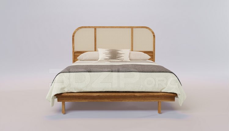 16369. Free 3ds Max Bed Model Download (2)