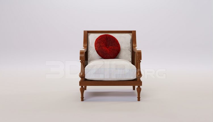 16378. Free 3ds Max Armchair Model Download (2)