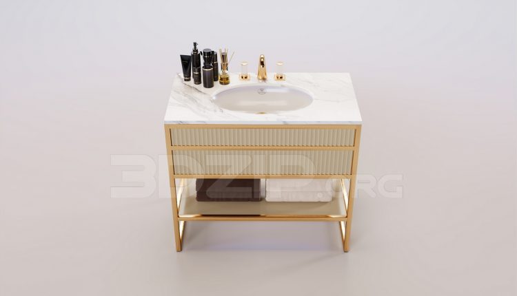 16382. Free 3ds Max Washbasin Model Download (2)