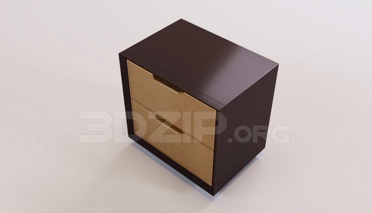 16387. Free 3ds Max Bedside Table Model Download (2)