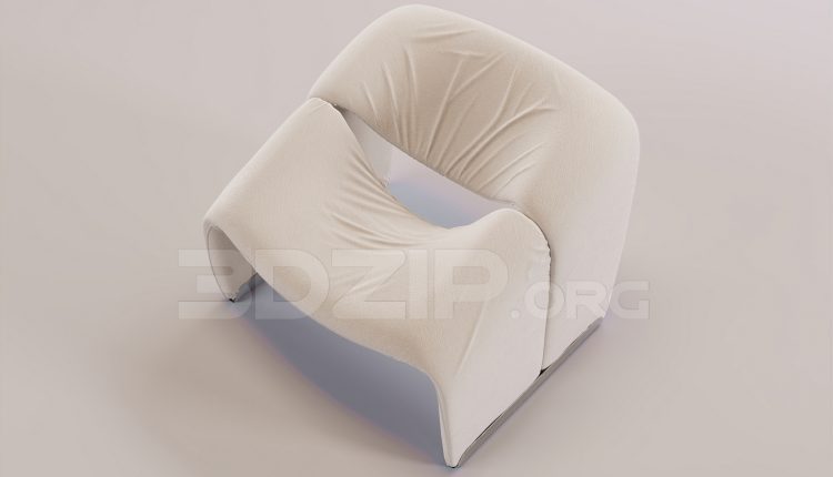 16393. Free 3ds Max Chair Model Download (1)
