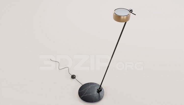 16407. Free 3ds Max Floor Lamp Model Download (2)