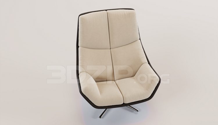 16408. Free 3ds Max Armchair Model Download (1)