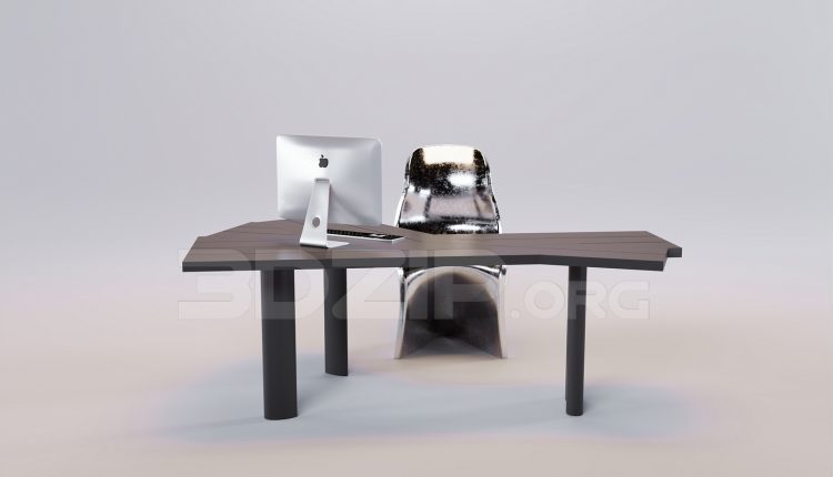 16428. Free 3ds Max Work Desk Model Download (2)