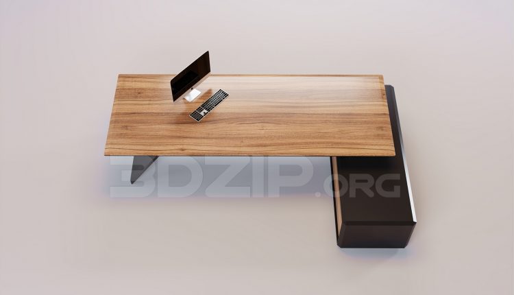 16429. Free 3ds Max Work Desk Model Download (1)