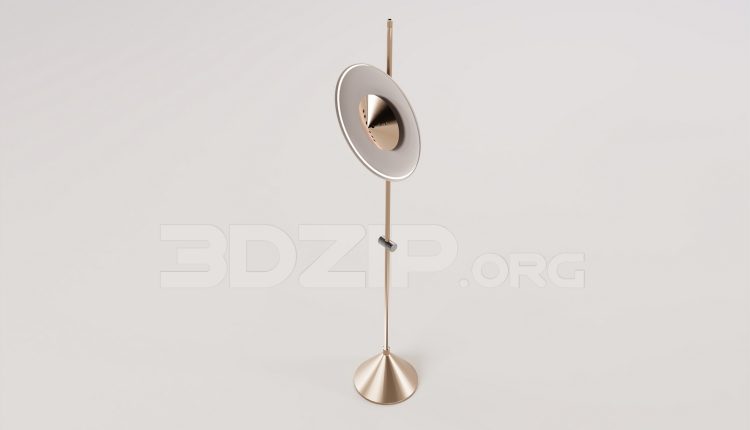 16446. Free 3ds Max Floor Lamp Model Download (1)