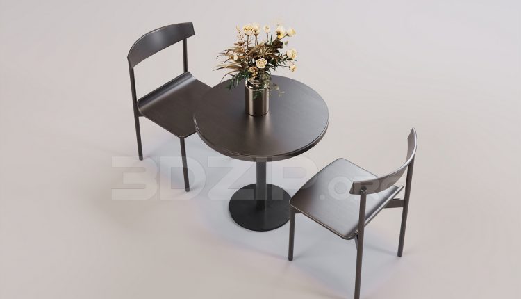 16449. Free 3ds Max Table And Chair Model Download (1)