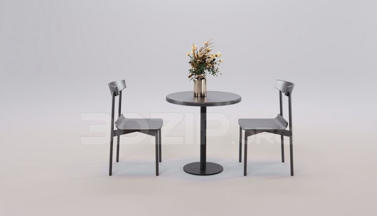 16449. Free 3ds Max Table And Chair Model Download (2)