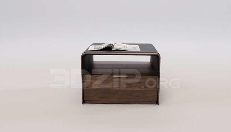 16468. Free 3ds Max Bedside Table Model Download (1)