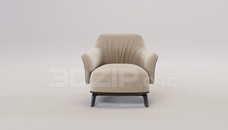 16473. Free 3ds Max Armchair Model Download (2)