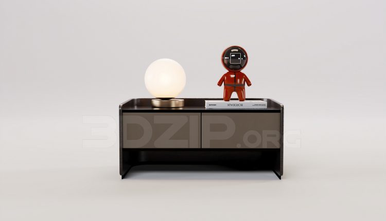 16477. Free 3ds Max Bedside Table Model Download (2)