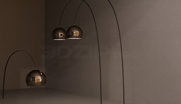 20058. Free 3ds Max Floor Lamp Model Download (1)