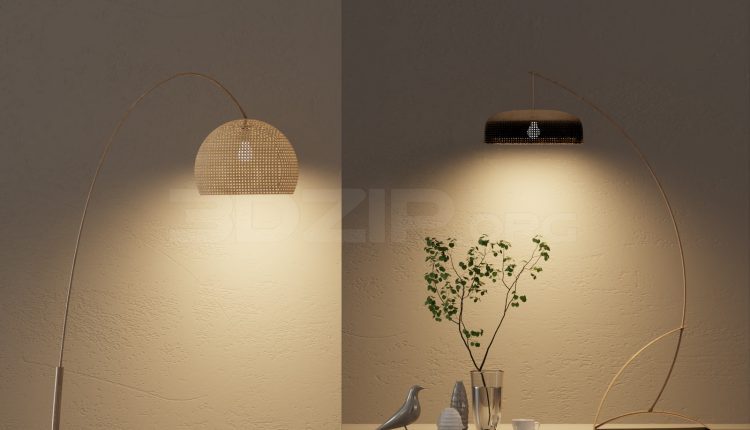 20059. Free 3ds Max Floor Lamp Model Download (2)