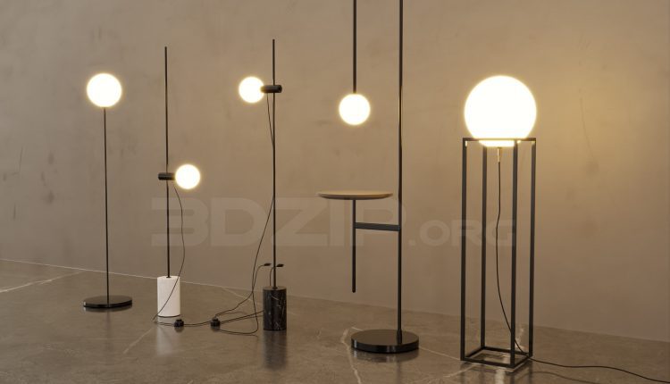 20060. Free 3ds Max Floor Lamp Models Download (2)