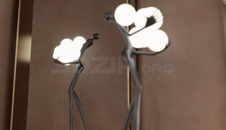 20063. Free 3ds Max Floor Lamp Model Download (1)