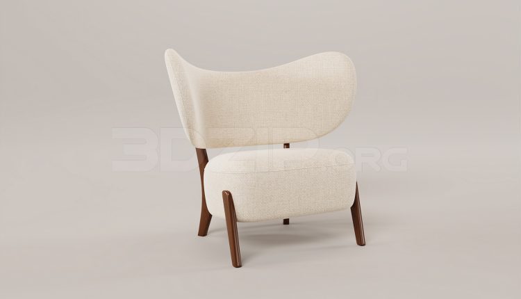 20069. Free 3ds Max Armchair Model Download (2)