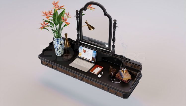 20076. Free 3ds Max Dressing Table Model Download (2)