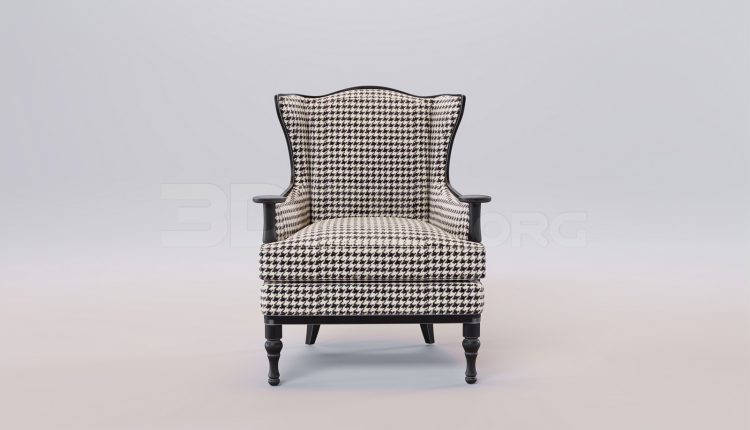 20078. Free 3ds Max Armchair Model Download (2)