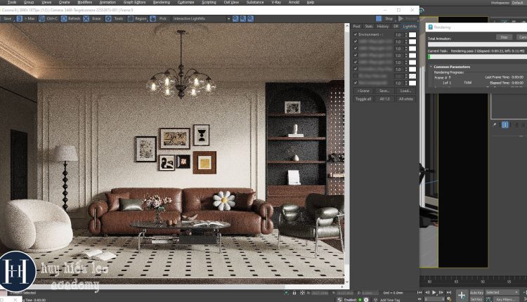 20096. 3ds Max Living Room Interior Model Download (2)