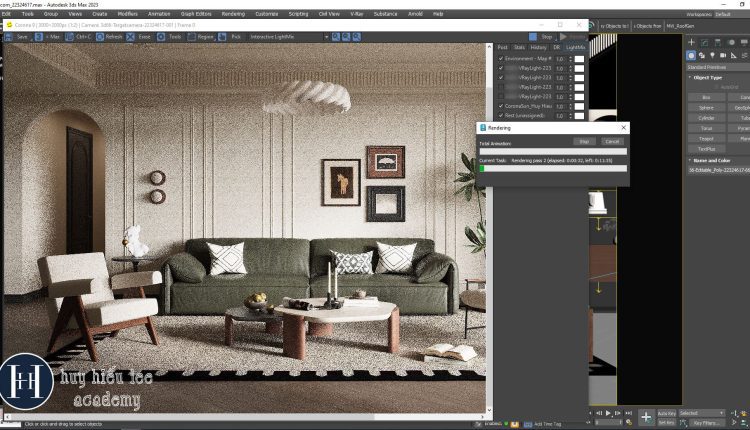 20097. 3ds Max Living Room Interior Model Download (2)