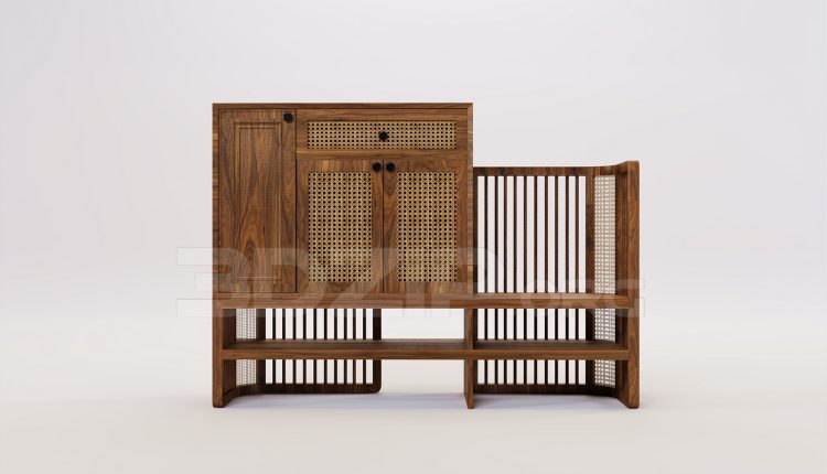 16496. Free 3ds Max Shoe Cabinet Model Download (1)